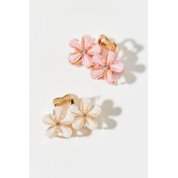 Juego de mini pinzas florales de strass