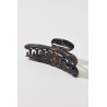 Pinza curva con estampado de leopardo