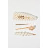Juego de pinzas para el pelo con perlas y strass