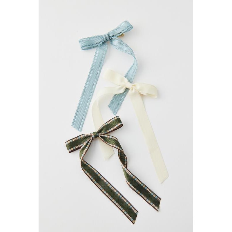 Set de 3 pinzas para el pelo con lazo