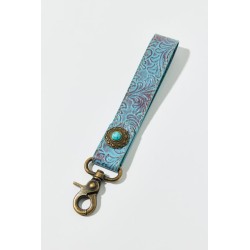 Llavero Western de piel sintética estampada