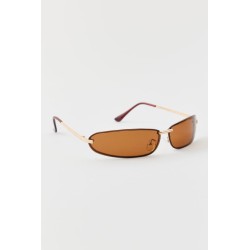 gafas de sol sin montura curvadas de los 90