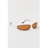 gafas de sol sin montura curvadas de los 90
